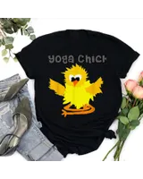Smileteesfunny Funny Yoga Chick Chicken doing Yoga Lotus T-Shirt Unisex Standard T-Shirt black s